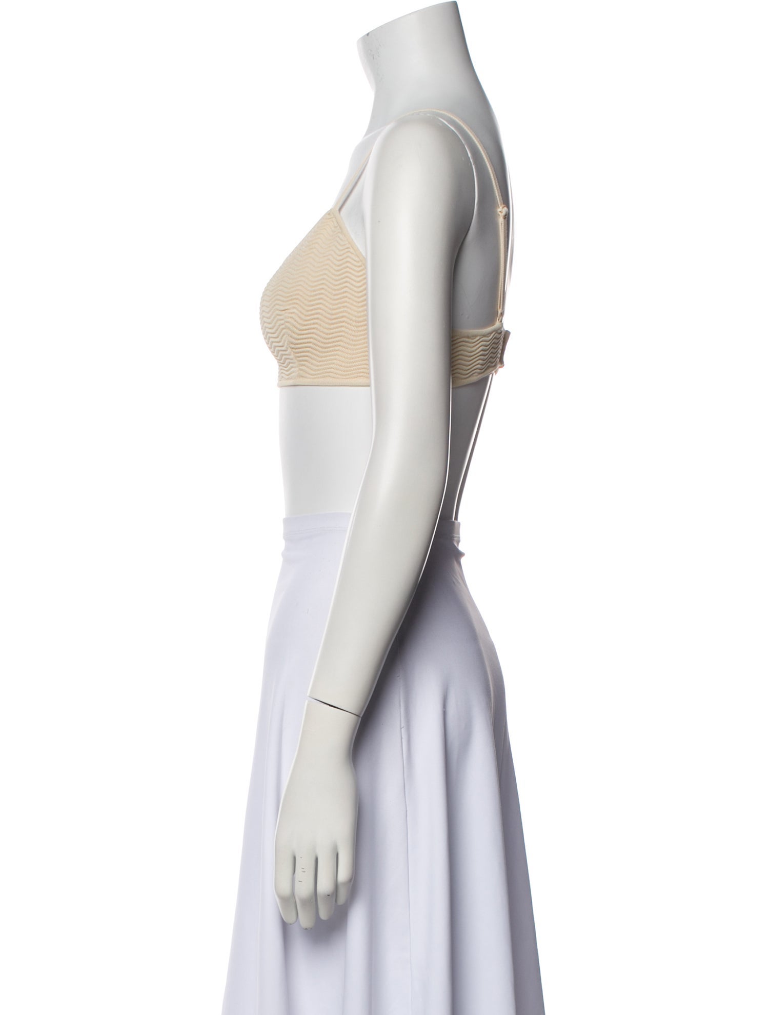 Solid & Striped Scoop Neck Sleeveless Crop Top