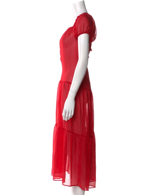 Solid & Striped Square Neckline Long Dress