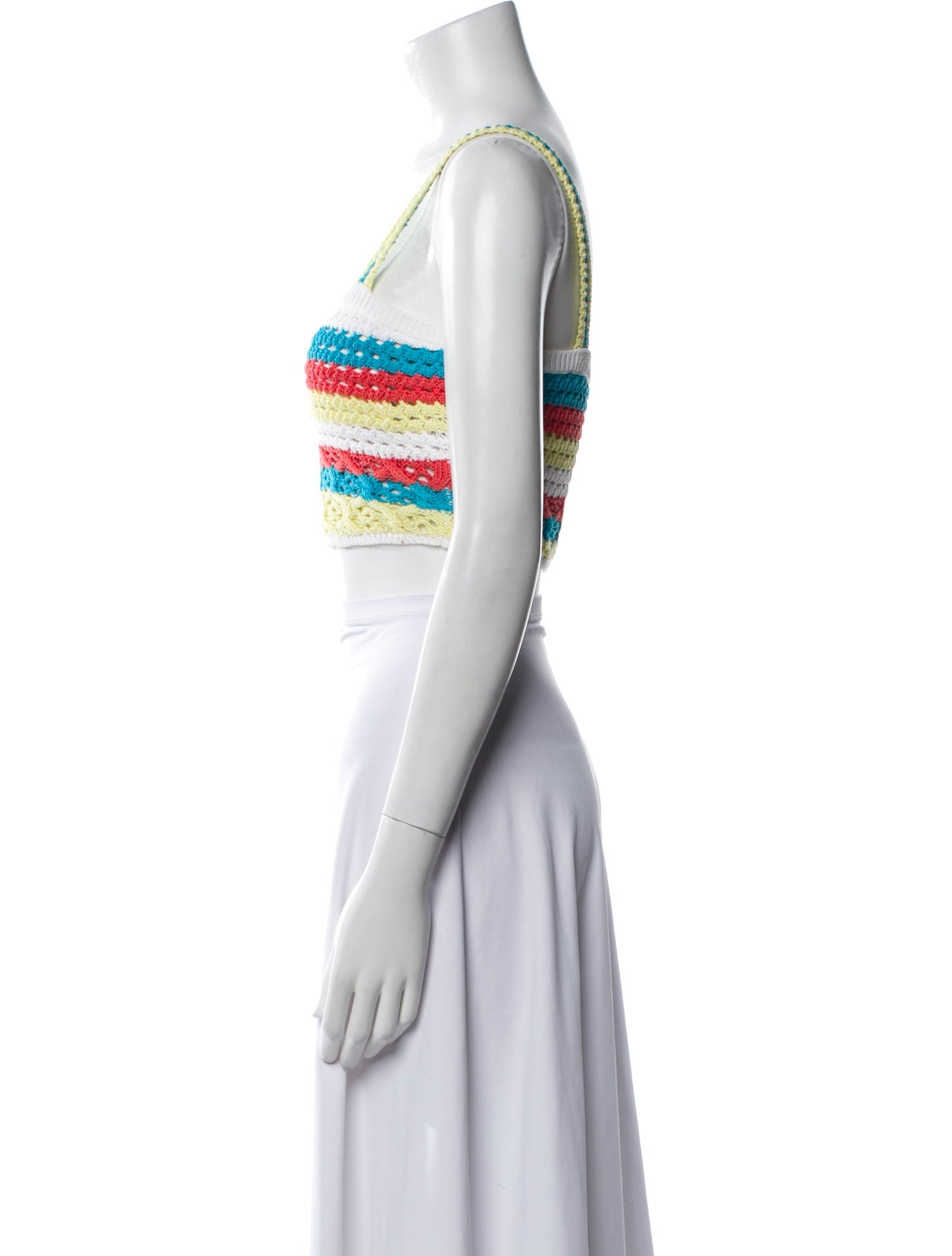 Solid & Striped Striped Square Neckline Crop Top