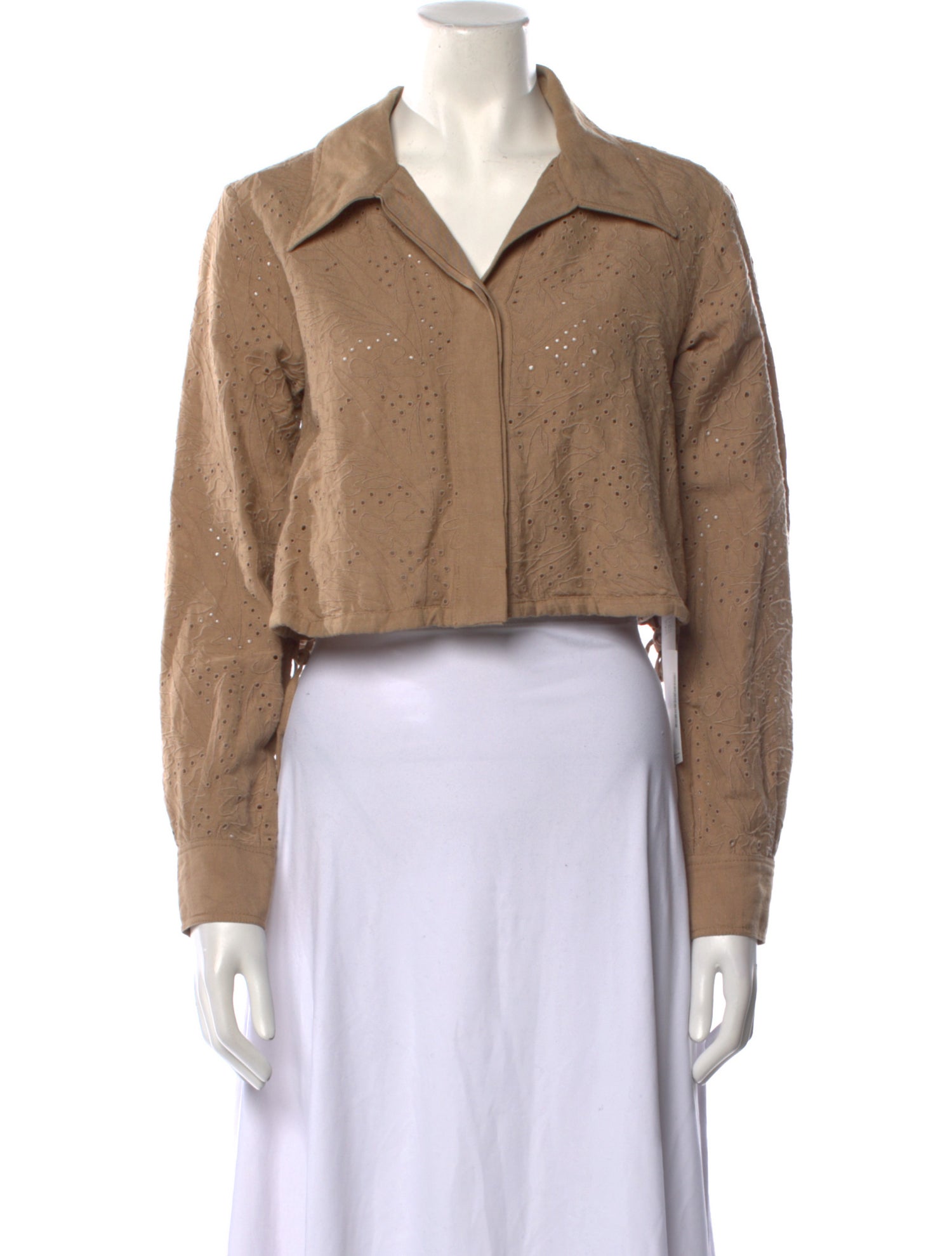 Solid & Striped Long Sleeve Crop Top