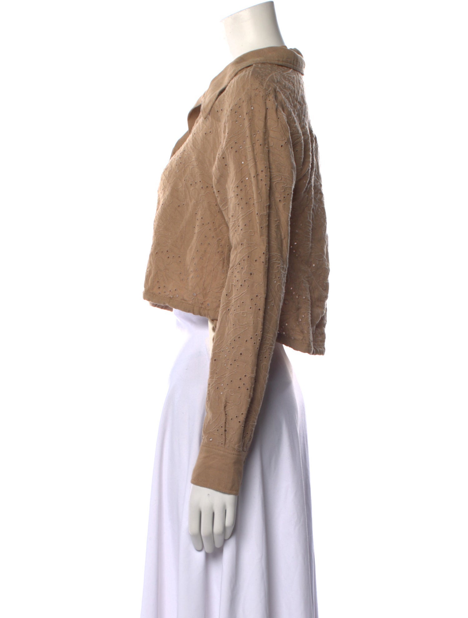 Solid & Striped Long Sleeve Crop Top