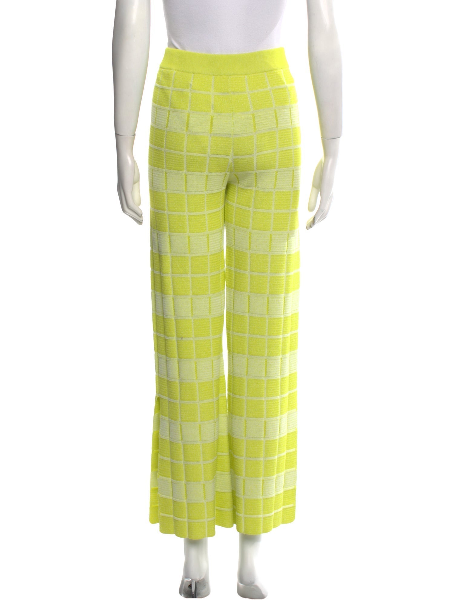 Solid & Striped Plaid Print Wide Leg Pants