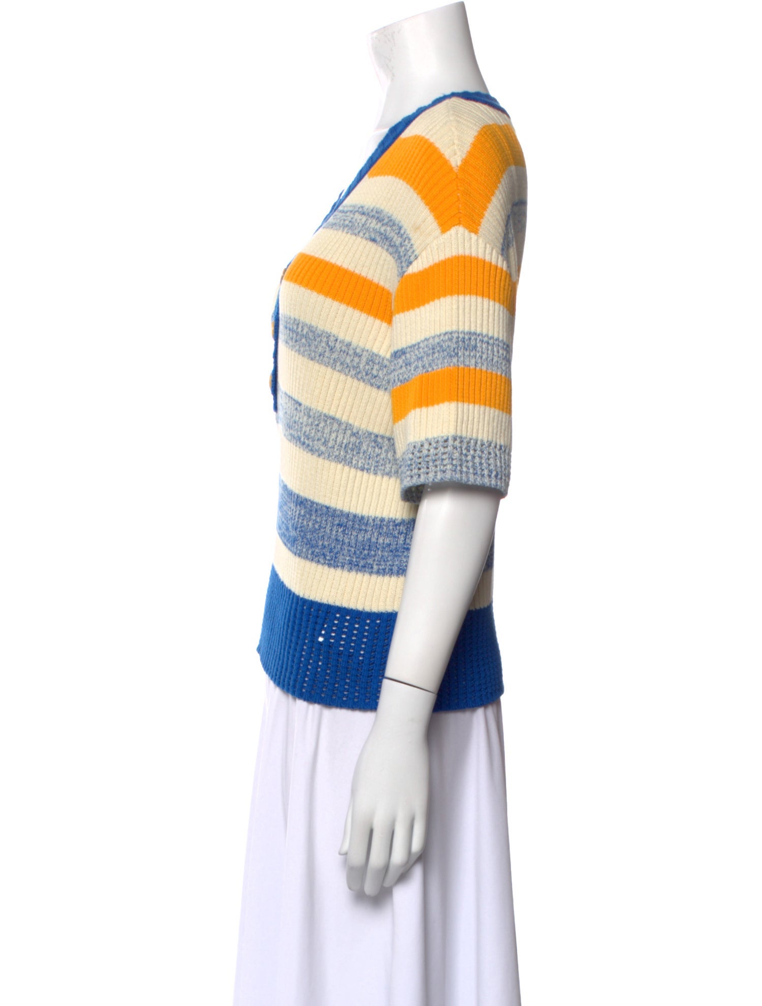 Solid & Striped Striped V-Neck Polo