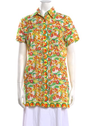 Solid & Striped Printed Short Sleeve Tunic