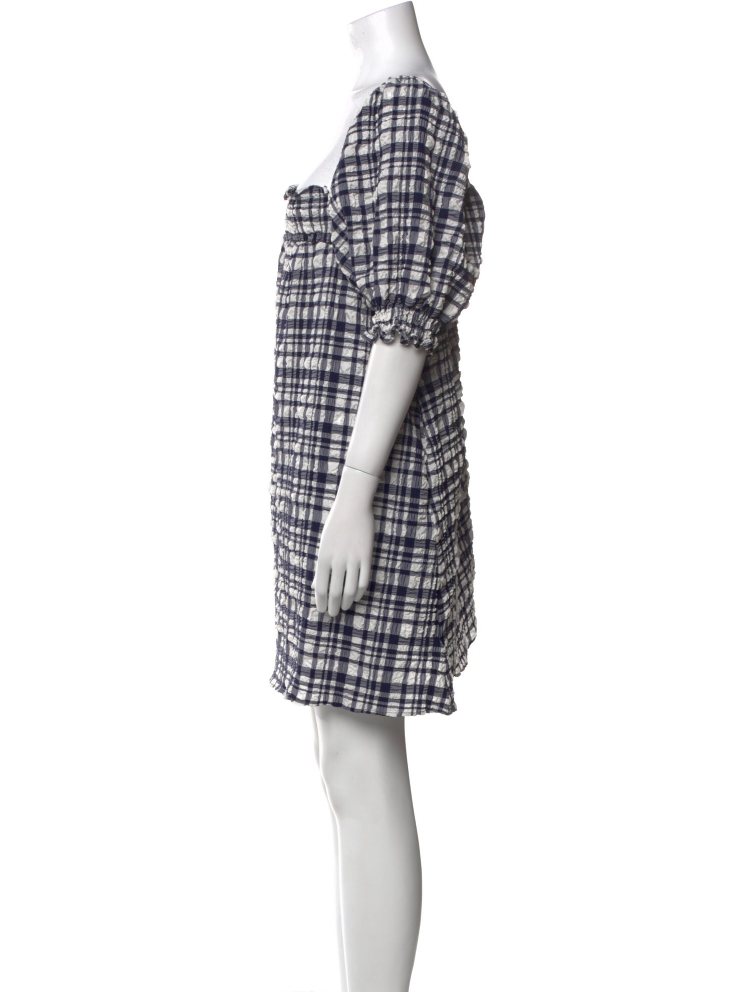 Solid & Striped Plaid Print Mini Dress