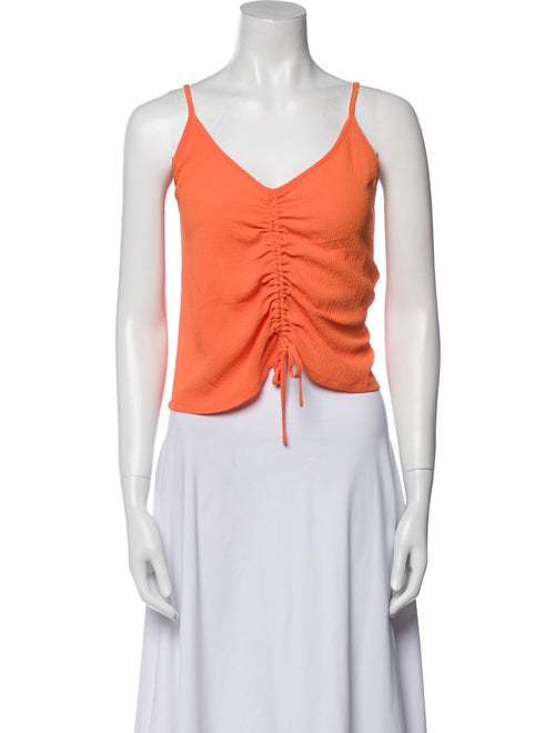 Solid & Striped V-Neck Sleeveless Crop Top