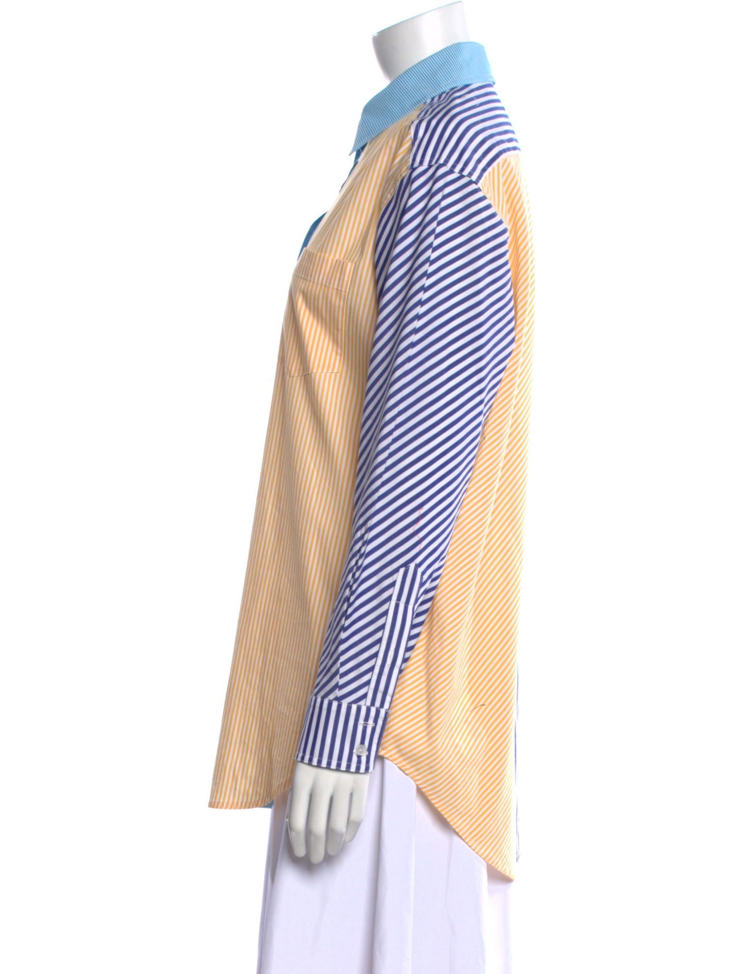Solid & Striped Striped Long Sleeve Button-Up Top