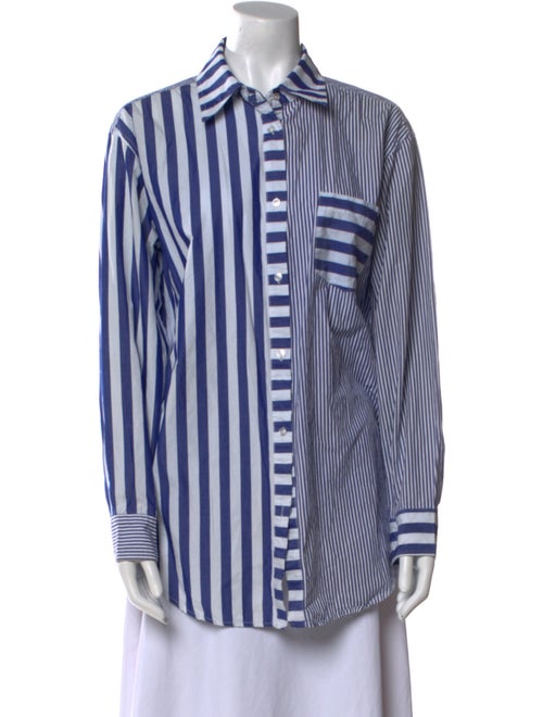 Solid & Striped Striped Long Sleeve Button-Up Top