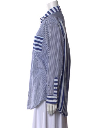 Solid & Striped Striped Long Sleeve Button-Up Top