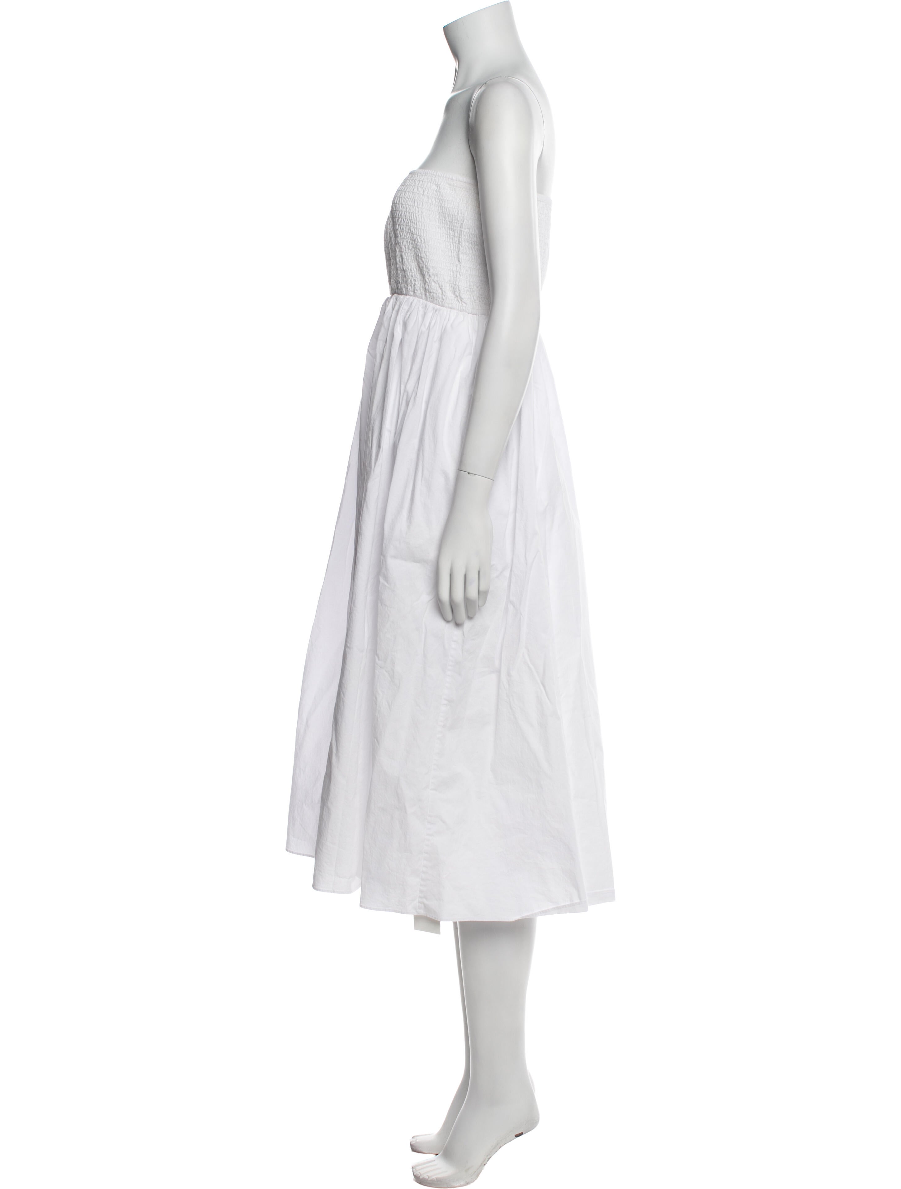 Solid & Striped Strapless Knee-Length Dress