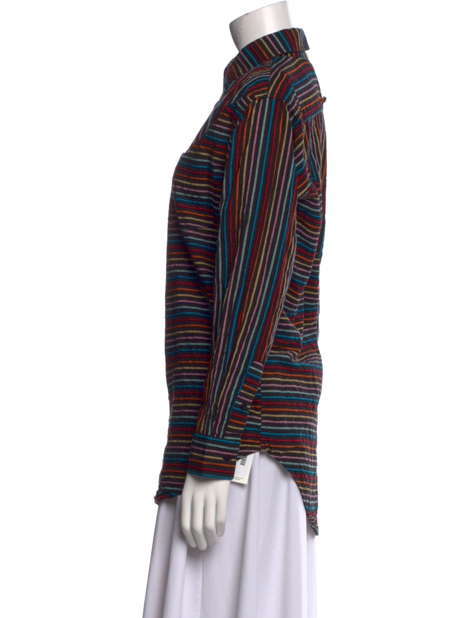 Solid & Striped Striped Long Sleeve Button-Up Top