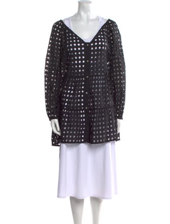 Solid & Striped Polka Dot Print Mini Dress