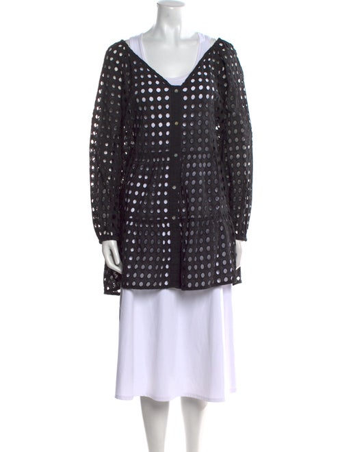 Solid & Striped Polka Dot Print Mini Dress