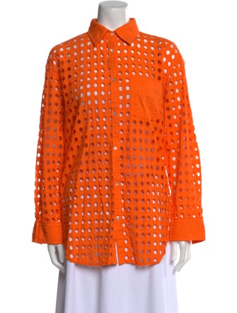 Solid & Striped Long Sleeve Button-Up Top