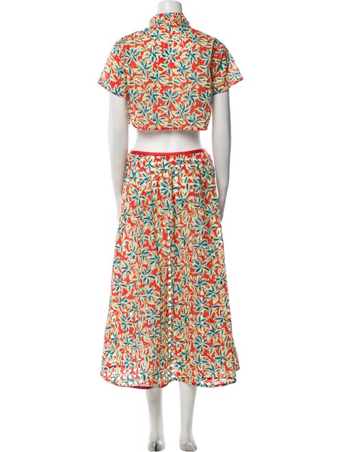 Solid & Striped Printed Eyelet Trim Skirt Set