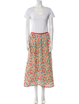 Solid & Striped Printed Eyelet Trim Skirt Set