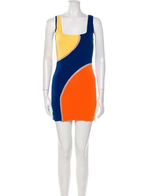 Solid & Striped Colorblock Pattern Mini Dress