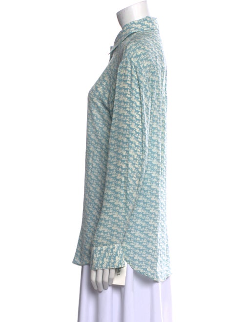 Solid & Striped Printed Long Sleeve Button-Up Top