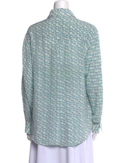 Solid & Striped Printed Long Sleeve Button-Up Top