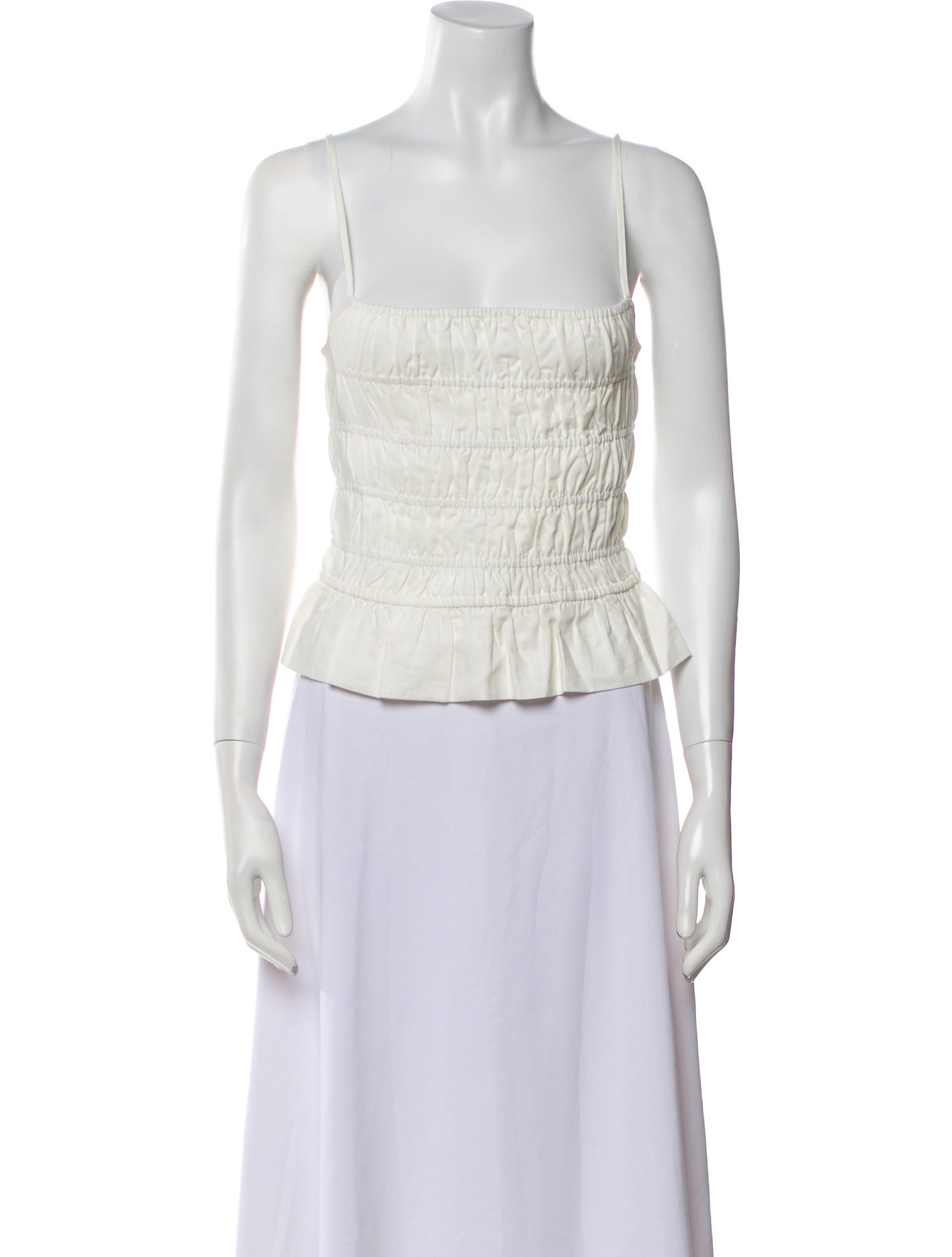 Solid & Striped Square Neckline Sleeveless Crop Top w/ Tags