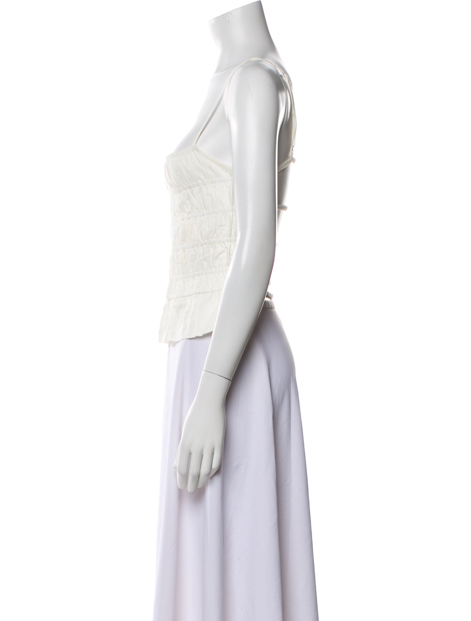 Solid & Striped Square Neckline Sleeveless Crop Top w/ Tags