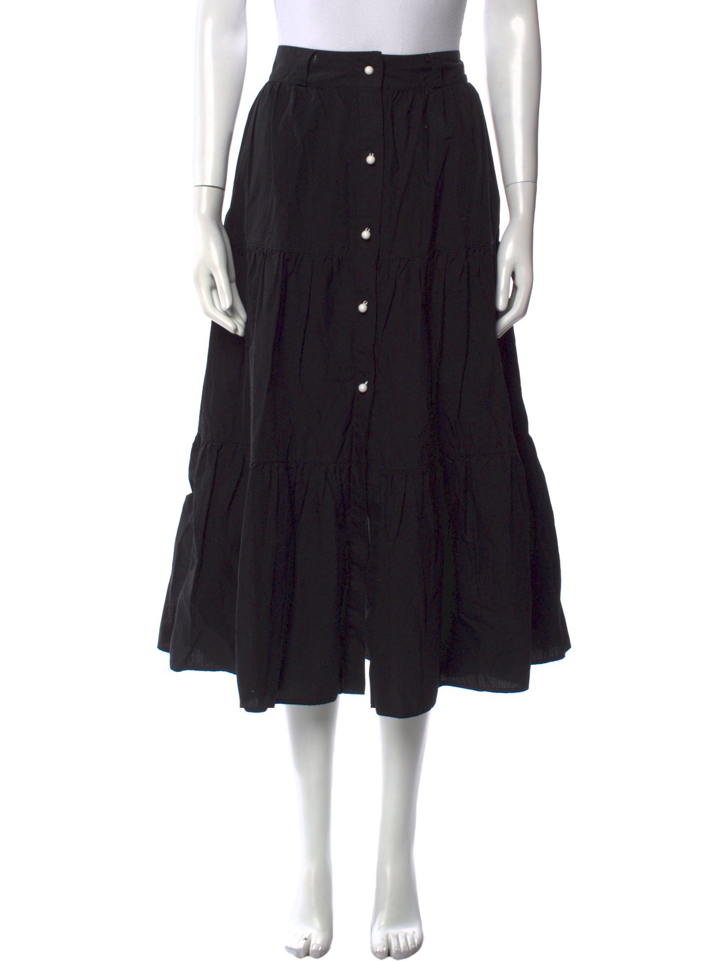 Solid & Striped Midi Length Skirt