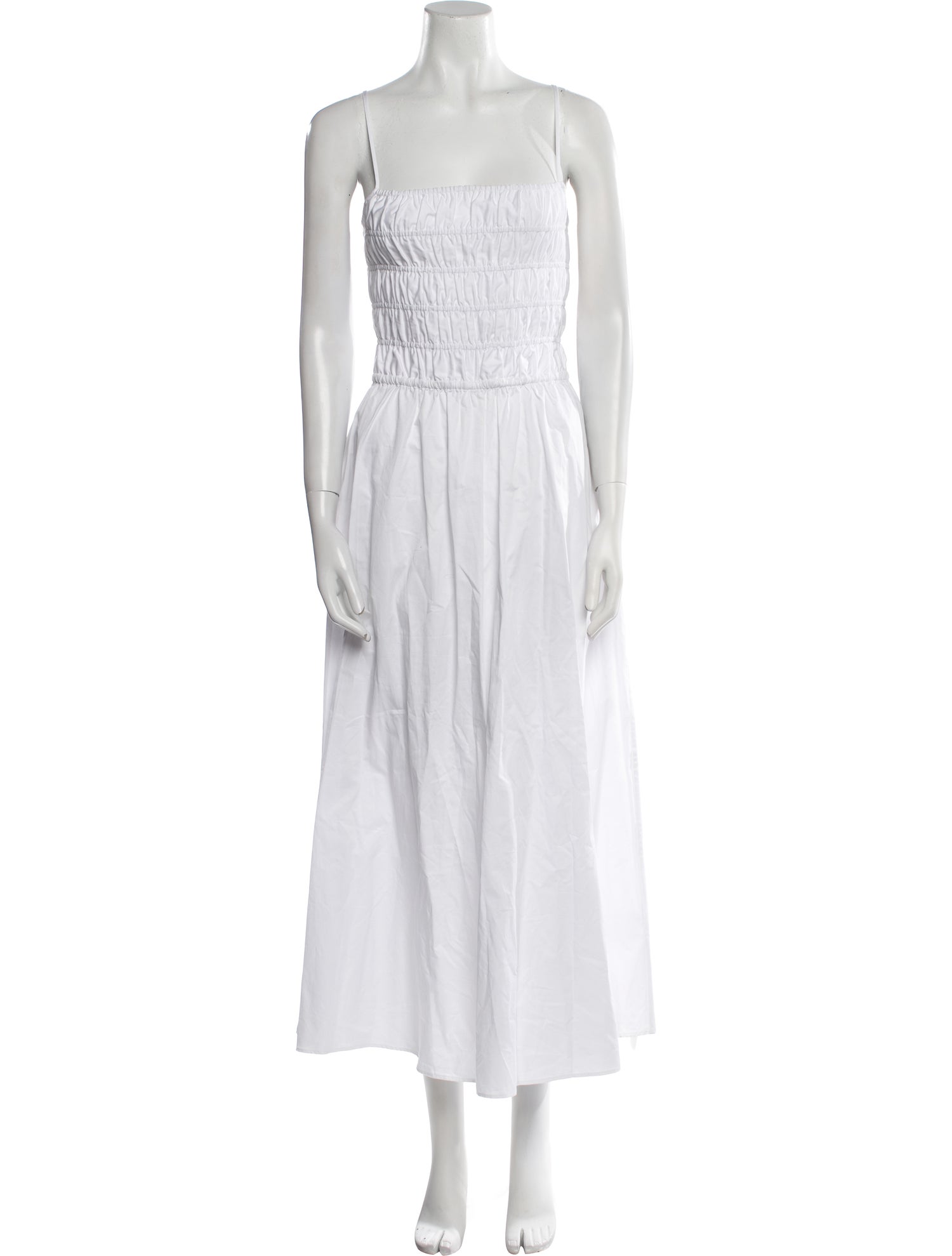 Solid & Striped Square Neckline Long Dress