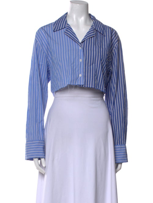 Solid & Striped Striped Long Sleeve Crop Top