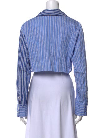 Solid & Striped Striped Long Sleeve Crop Top