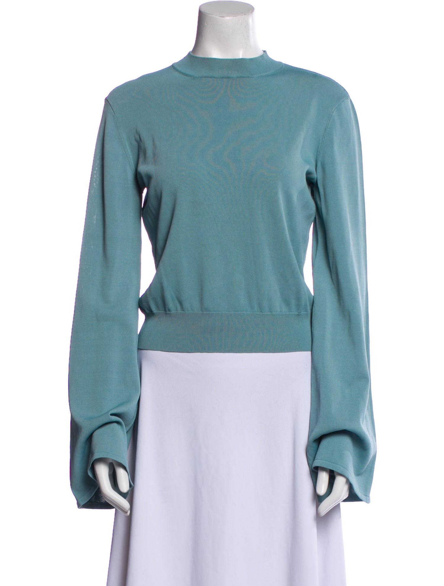 Solid & Striped Mock Neck Long Sleeve Sweatshirt