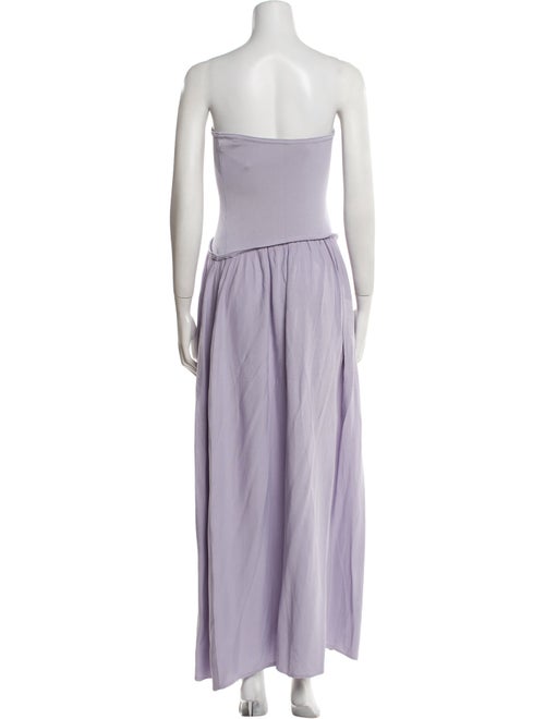 Solid & Striped Strapless Midi Length Dress