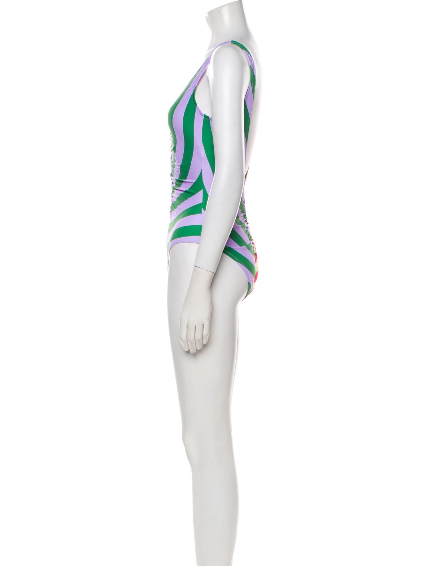 Solid & Striped Printed One-Piece w/ Tags