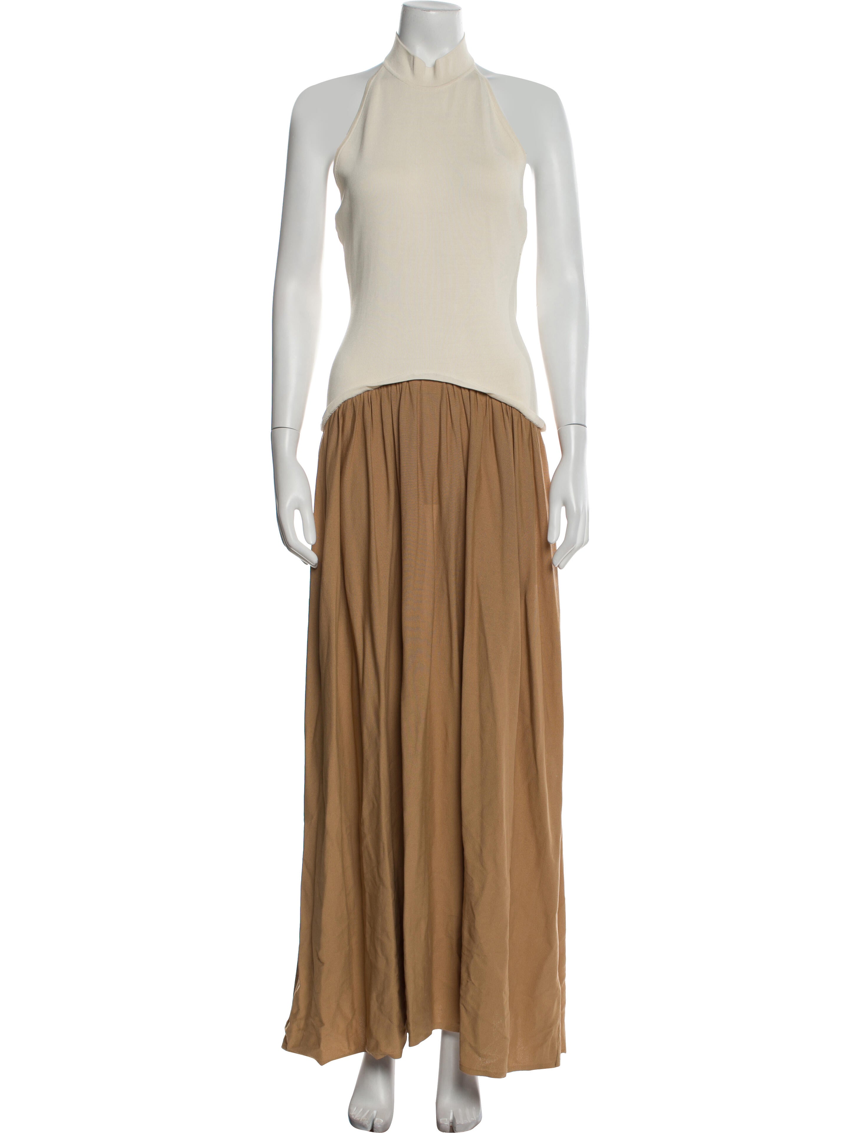 Solid & Striped Halterneck Long Dress