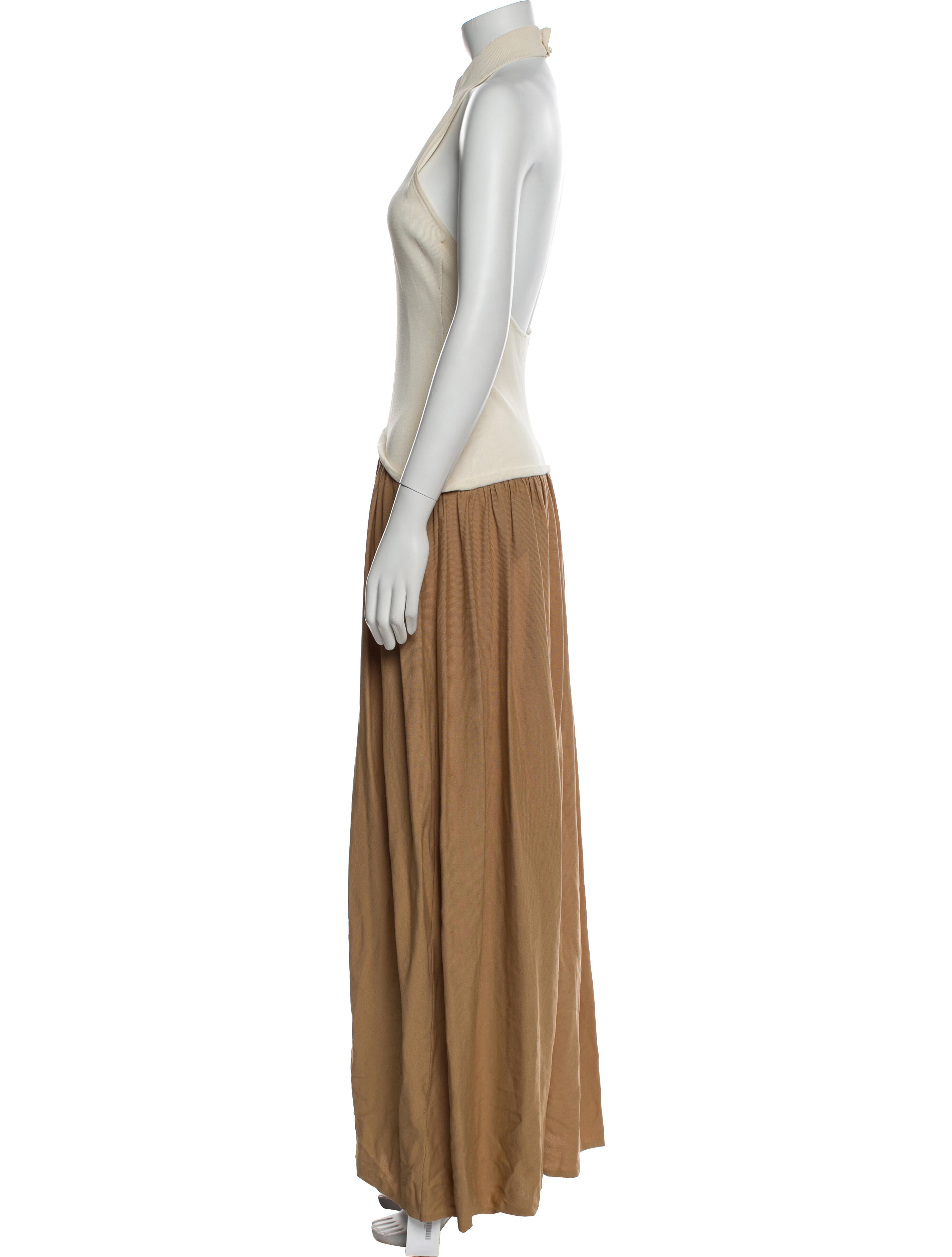 Solid & Striped Halterneck Long Dress