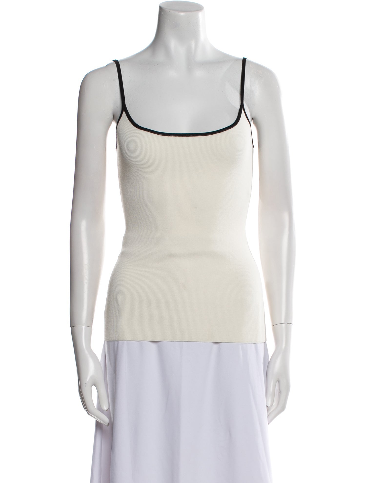 Solid & Striped Scoop Neck Sleeveless Top