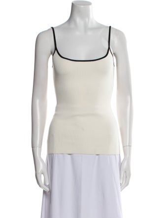 Solid & Striped Scoop Neck Sleeveless Top