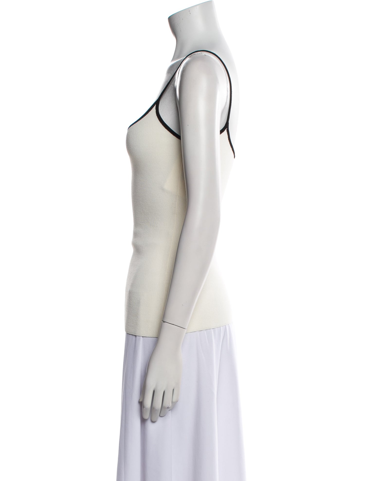 Solid & Striped Scoop Neck Sleeveless Top