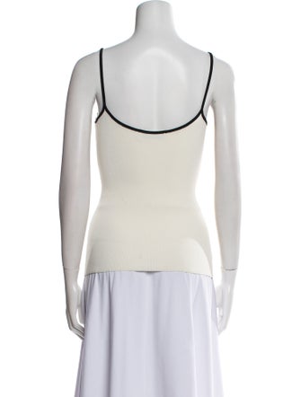 Solid & Striped Scoop Neck Sleeveless Top