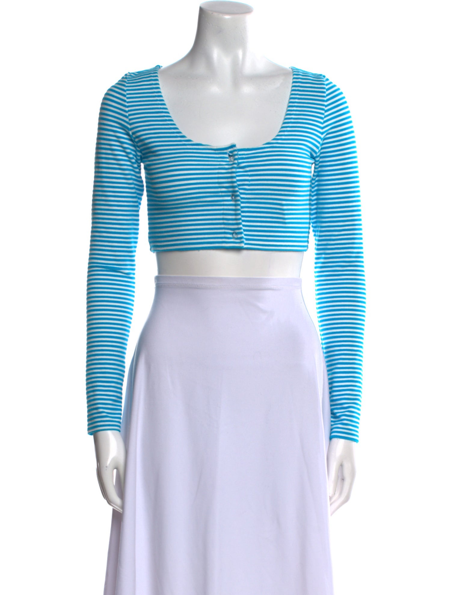 Solid & Striped Striped Scoop Neck Crop Top
