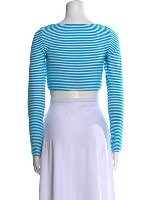 Solid & Striped Striped Scoop Neck Crop Top