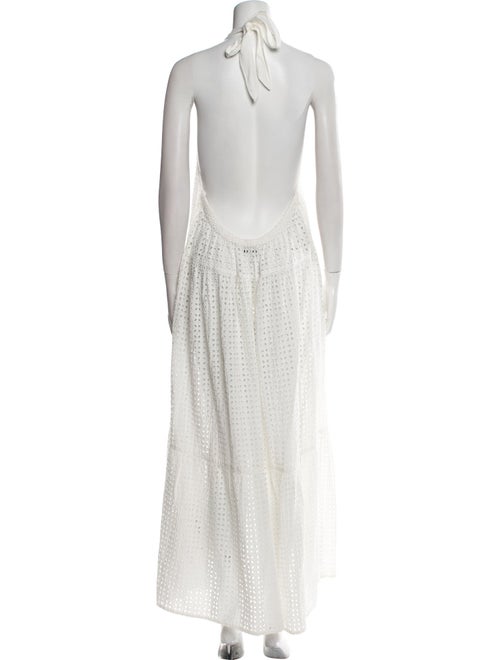 Solid & Striped Square Neckline Midi Length Dress