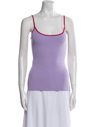 Solid & Striped Scoop Neck Sleeveless Top