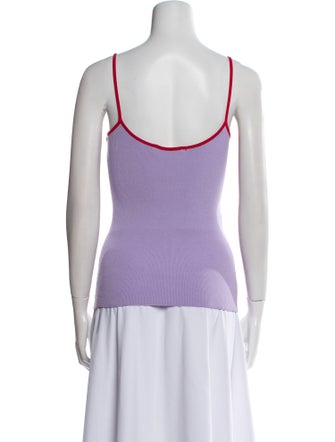 Solid & Striped Scoop Neck Sleeveless Top