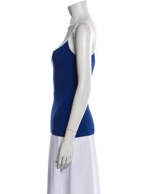 Solid & Striped Square Neckline Sleeveless Top