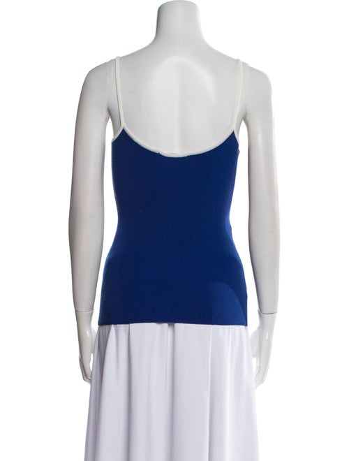 Solid & Striped Square Neckline Sleeveless Top