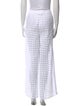 Solid & Striped Lace Pattern Wide Leg Pants