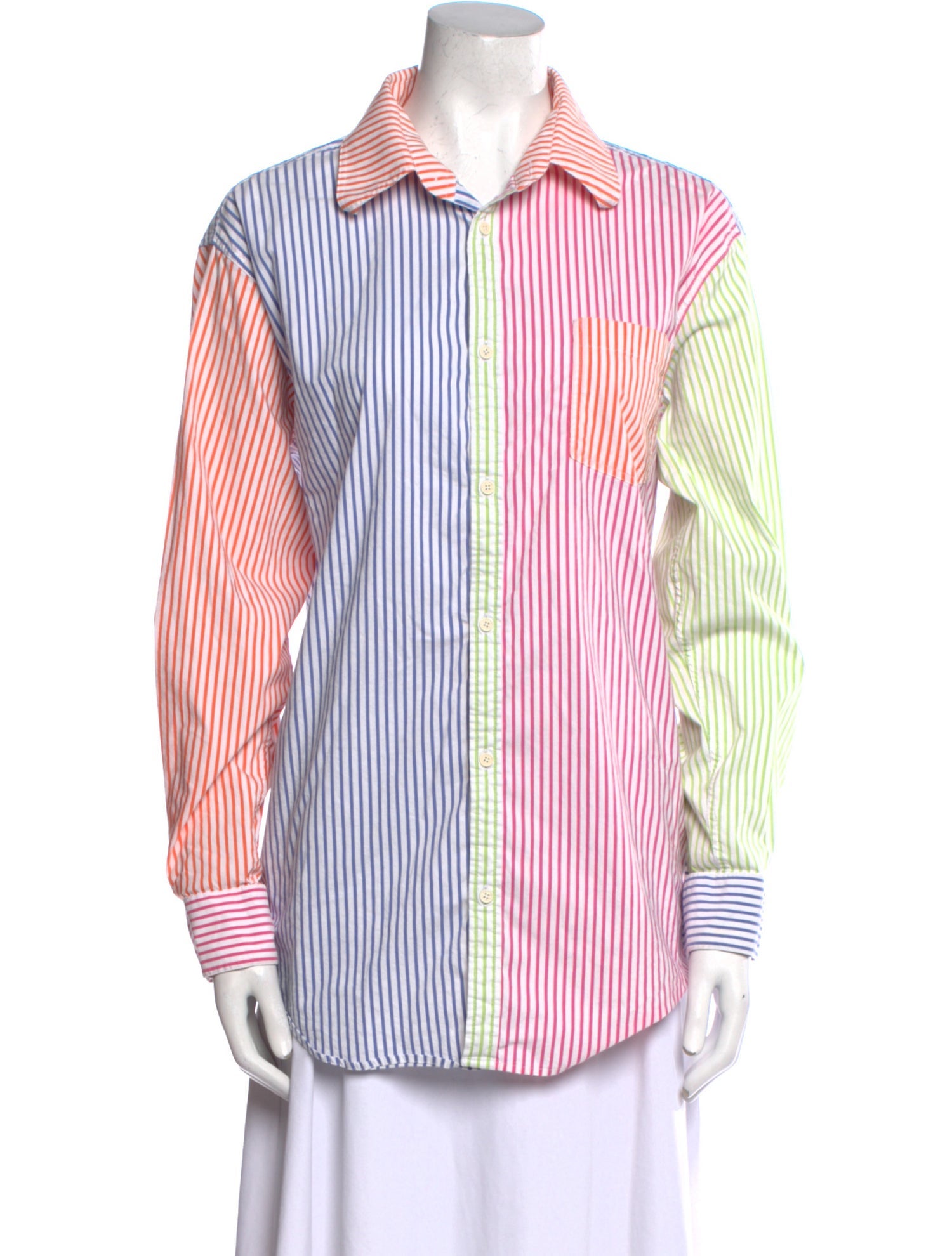 Solid & Striped Striped Long Sleeve Button-Up Top