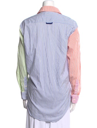 Solid & Striped Striped Long Sleeve Button-Up Top