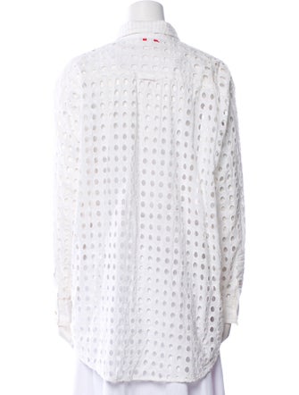 Solid & Striped Printed Long Sleeve Button-Up Top