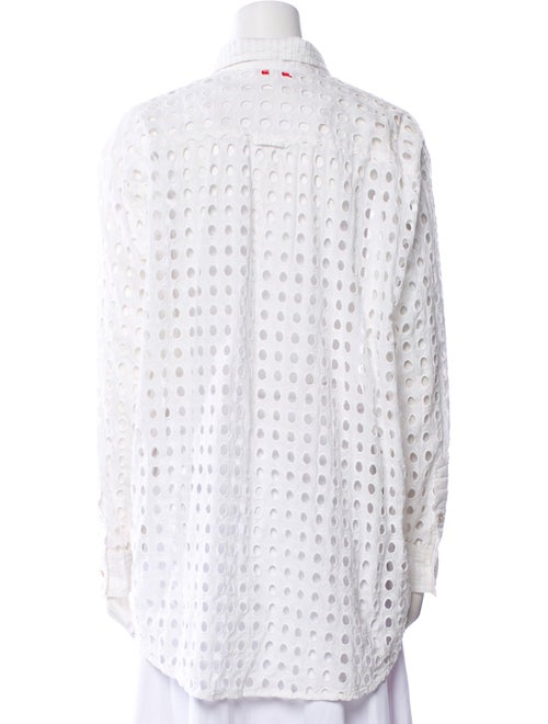 Solid & Striped Printed Long Sleeve Button-Up Top